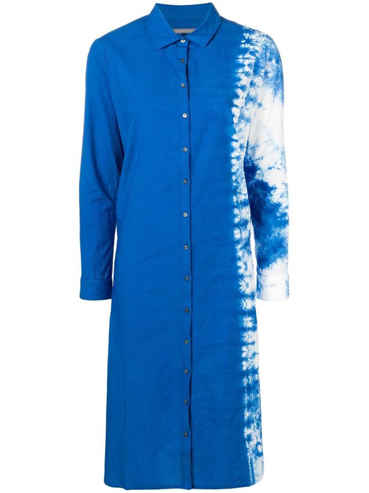 Suzusan Tie-dye Shirt Dress - Blue