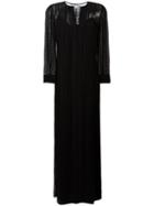 Elizabeth And James Lace Insert Maxi Dress, Women's, Size: 4, Black, Silk/polyester
