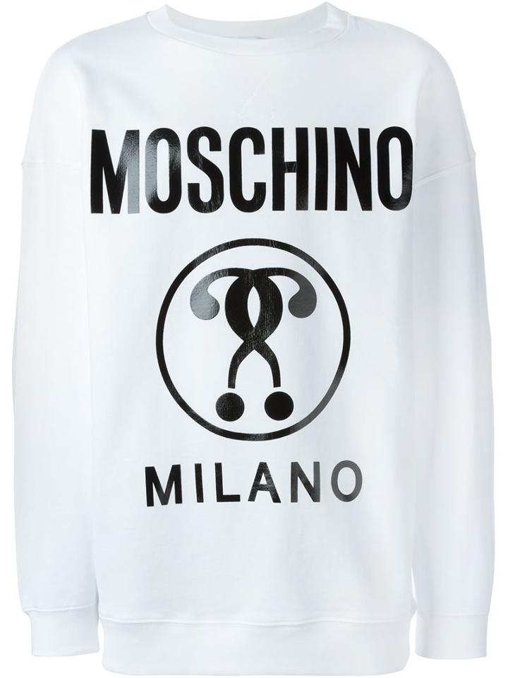 Moschino Double Question Mark Print Sweatshirt