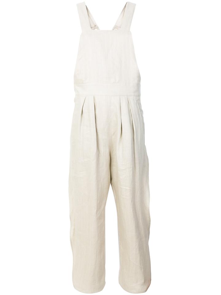 Tsumori Chisato Cropped Dungarees - Nude & Neutrals
