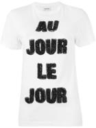 Au Jour Le Jour Sequinned Logo T-shirt