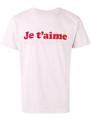 Darylstudio - 'je T'aime' Reversible T-shirt - Unisex - Cotton - S, Pink/purple, Cotton