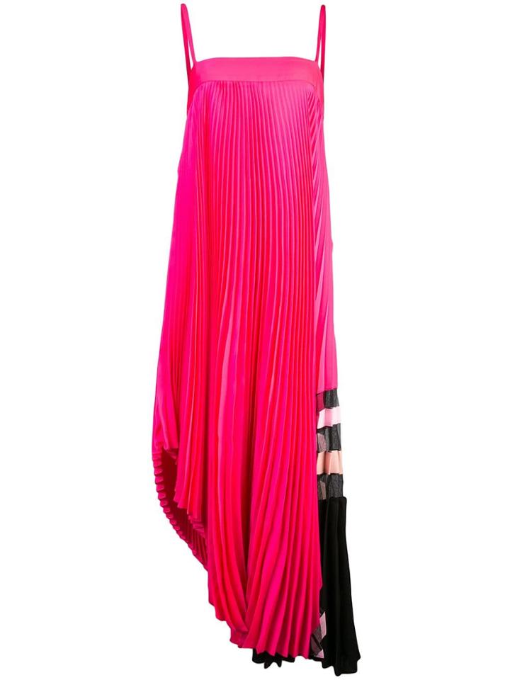 Milly Midi Pleated Dress - Pink