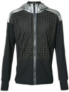 Diesel - Mesh And Metallic Panel Hoodie - Men - Nylon/polyester/spandex/elastane - L, Black, Nylon/polyester/spandex/elastane