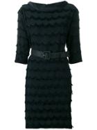 Marc Jacobs Fringed Belted Dress - Black