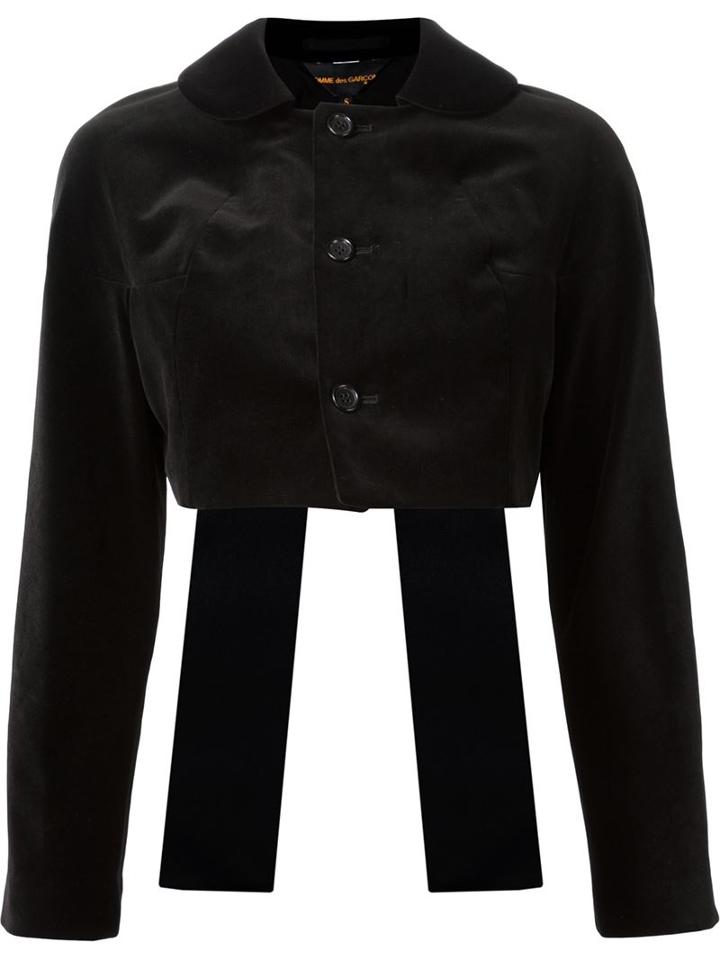 Comme Des Garçons Ribbon Detaill Cropped Jacket