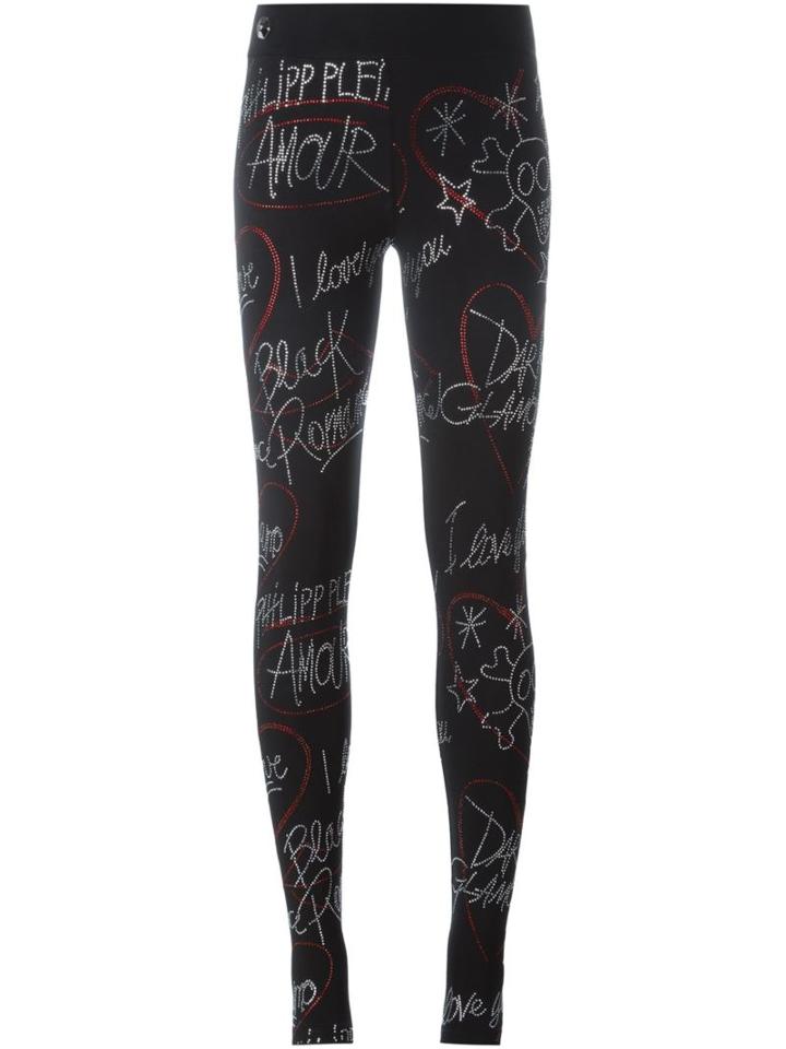 Philipp Plein 'driving Me' Leggings, Women's, Size: Xs, Black, Cotton/spandex/elastane