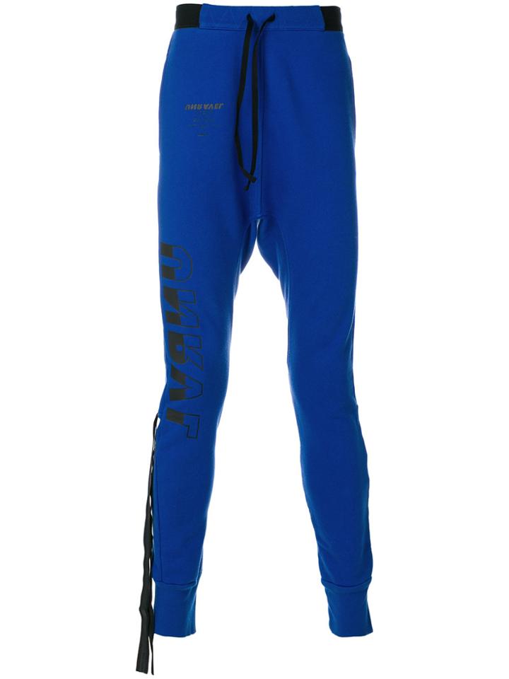 Unravel Project Drop-crotch Track Trousers - Blue