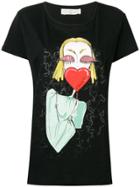 Elisabetta Franchi Girl Print T-shirt - Black