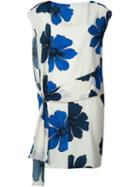 Chloé Flower Print Dress, Women's, Size: 42, White, Silk/acetate