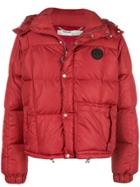 Off-white Zip-front Puffer Jacket - 2000 Red