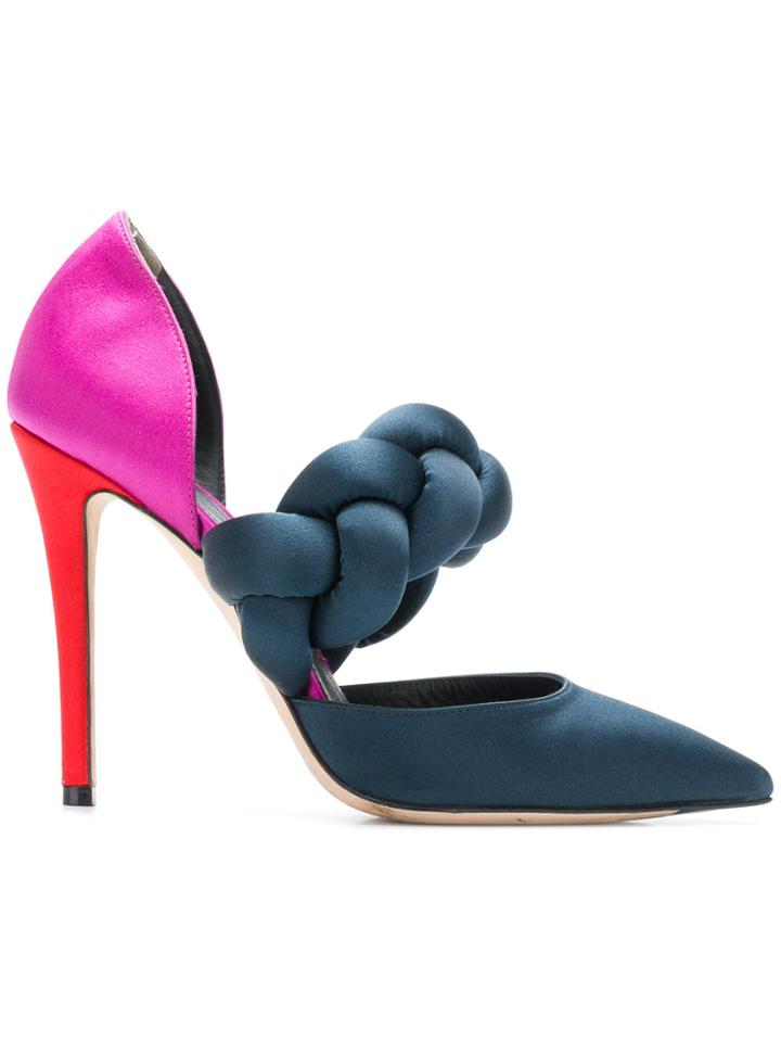 Marco De Vincenzo Braided Strap Pumps - Blue