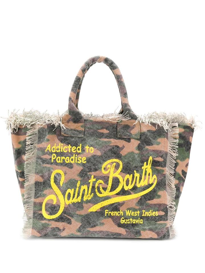 Mc2 Saint Barth Vanity Camouflage Print Beach Bag - Green