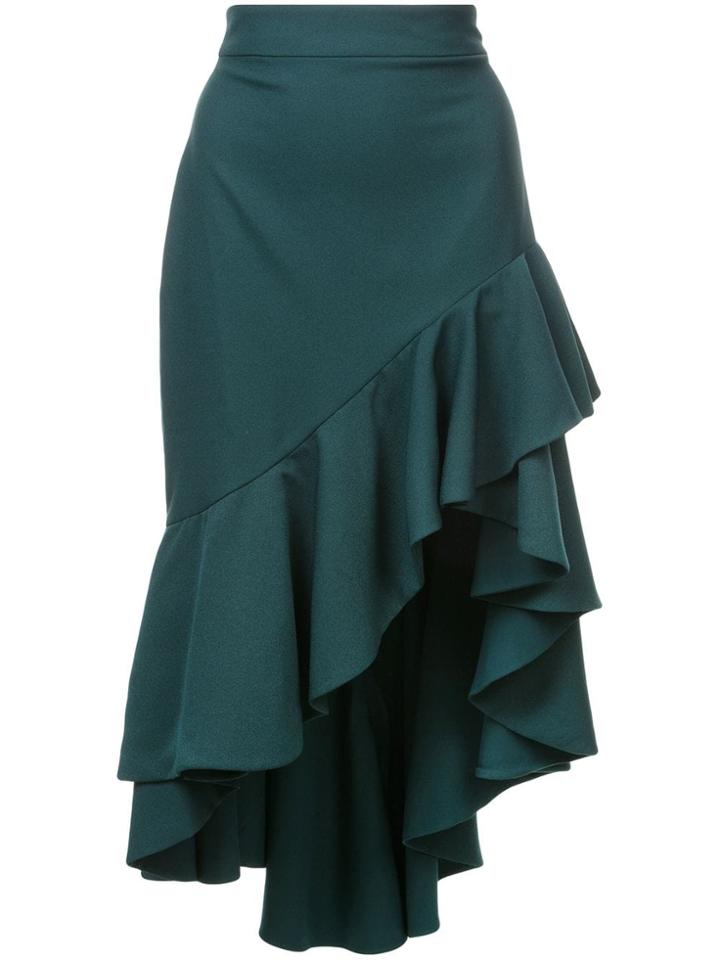 Patbo Ruffled Midi Skirt - Green