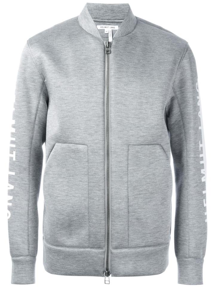 Helmut Lang Logo Print Bomber Jacket