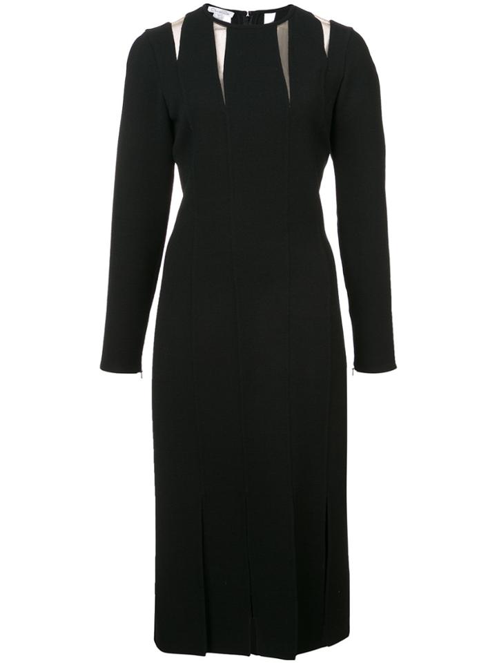 Oscar De La Renta Cutout Midi Dress - Black