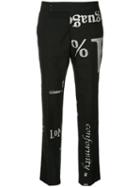 Comme Des Garçons Pre-owned Glitter Logo Pants - Black