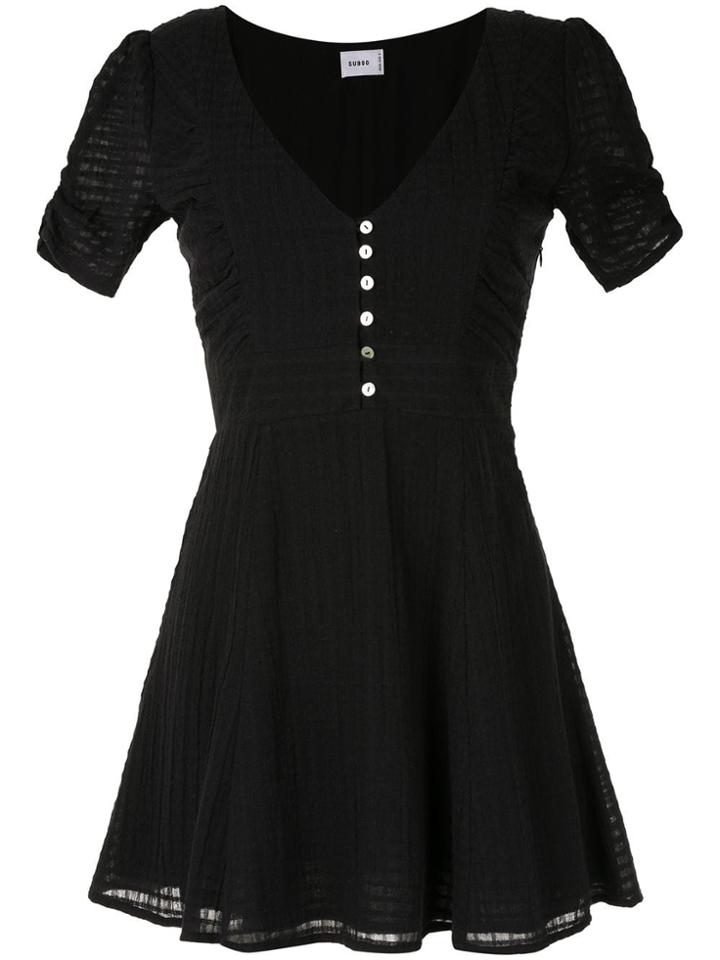 Suboo Deep V Neck Mini Dress - Black