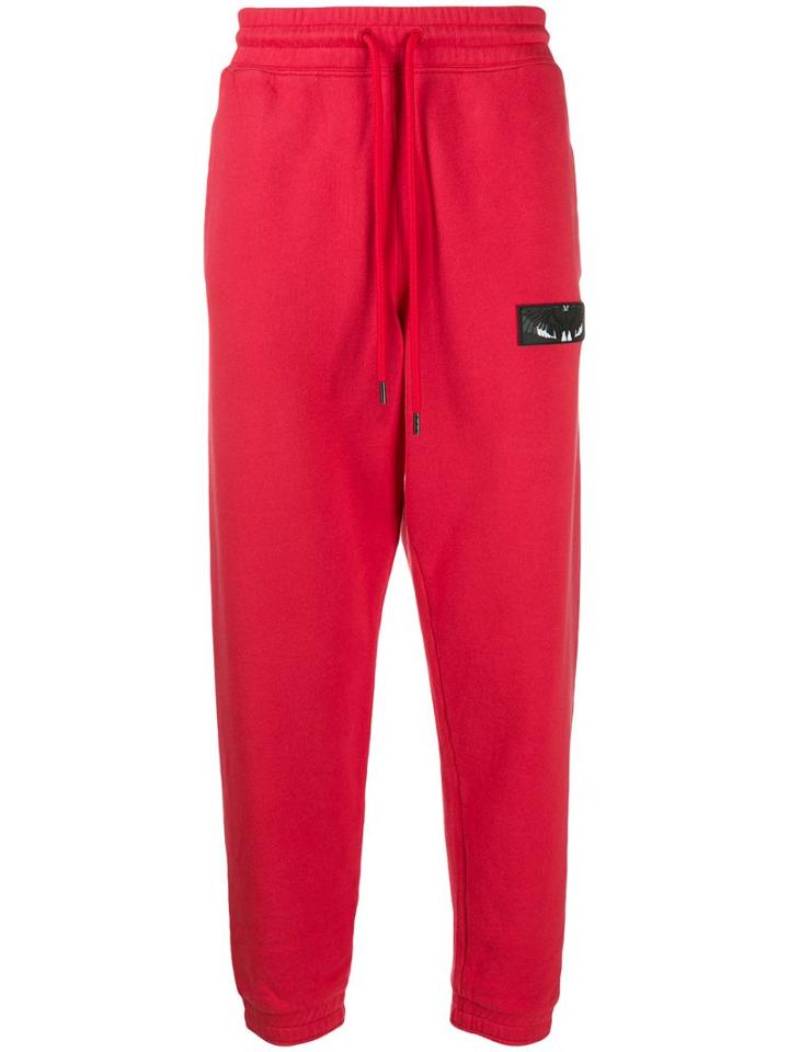 Marcelo Burlon County Of Milan Logo Plaque Joggers - Red