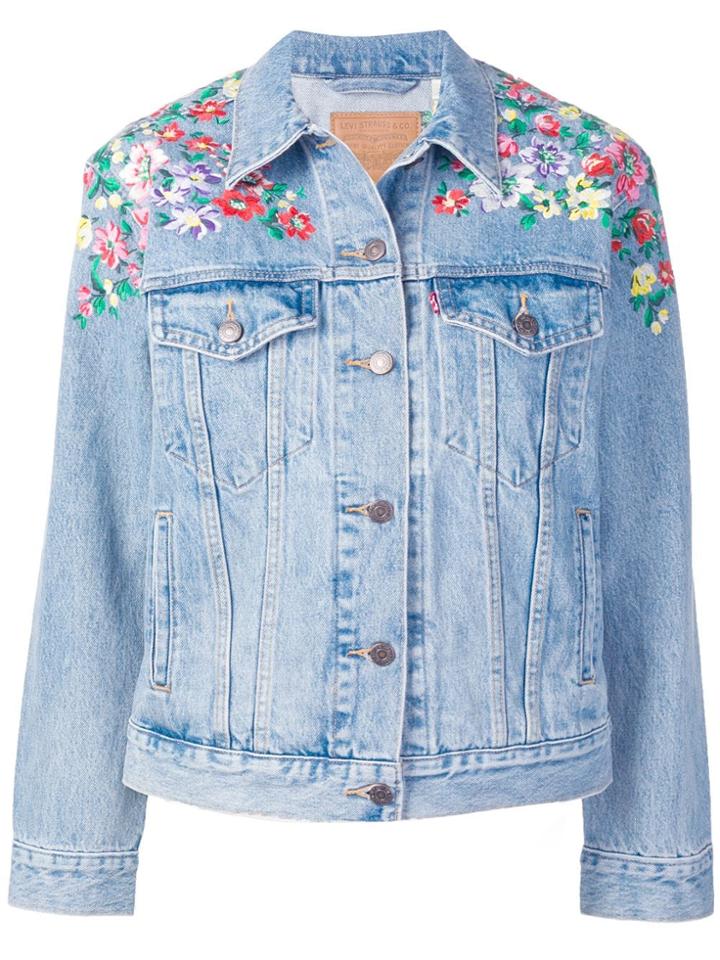 Levi's Embroidered Denim Jacket - Blue