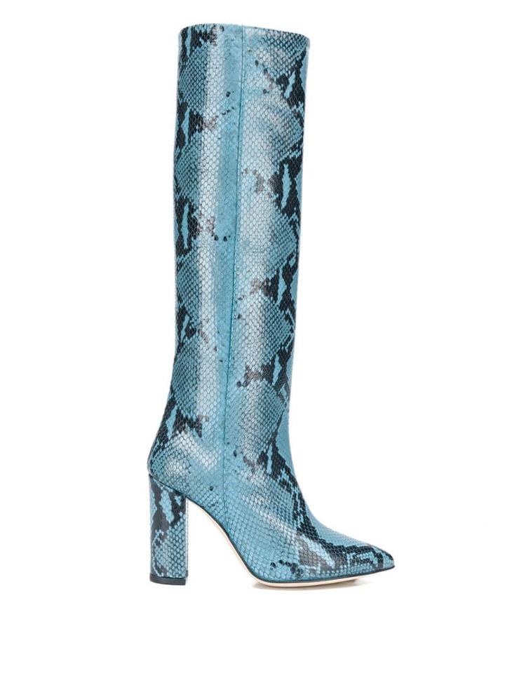 Paris Texas Snakeskin Effect Boots - Blue