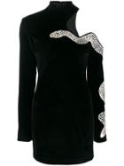 David Koma Cut-out Embellished Dress - Black