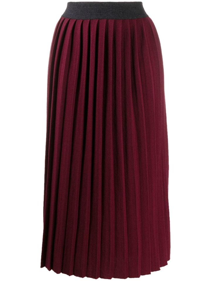 Fabiana Filippi High-rise Pleated Skirt - Red