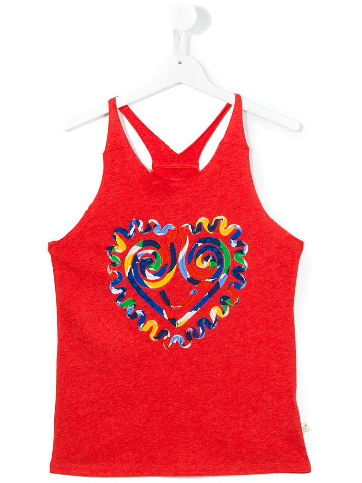 Stella Mccartney Kids Heart Print Tank Top, Girl's, Size: 14 Yrs, Red