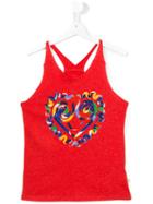 Stella Mccartney Kids Heart Print Tank Top, Girl's, Size: 14 Yrs, Red