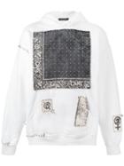 Heikki Salonen - Patch Hoodie - Unisex - Cotton/polyester - L, White, Cotton/polyester