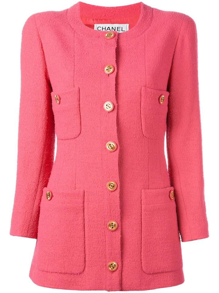 Chanel Vintage Collarless Jacket - Pink & Purple