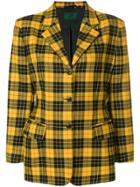 Jean Paul Gaultier Vintage Check Fitted Blazer - Yellow & Orange
