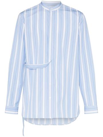Jil Sander Ritmo Stripe Print Cotton Shirt - Blue