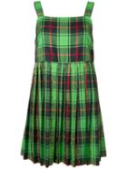 Marco De Vincenzo Tartan Flared Mini Dress - Green