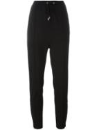 Givenchy Tapered Track Pants, Women's, Size: 36, Black, Viscose/spandex/elastane/acetate/silk