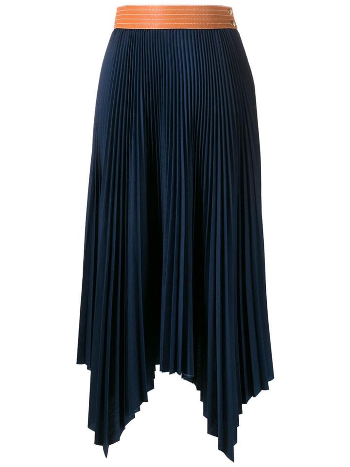 Loewe Pleated Maxi Skirt - Blue