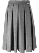 Twin-set Midi Pleated Skirt, Women's, Size: Large, Grey, Polyamide/spandex/elastane/wool