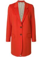 Alberto Biani Single Breasted Mid Coat - Yellow & Orange
