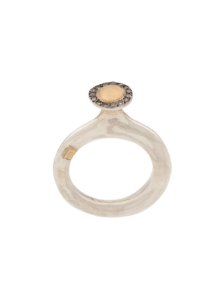 Rosa Maria Pavé Set Ring - Silver