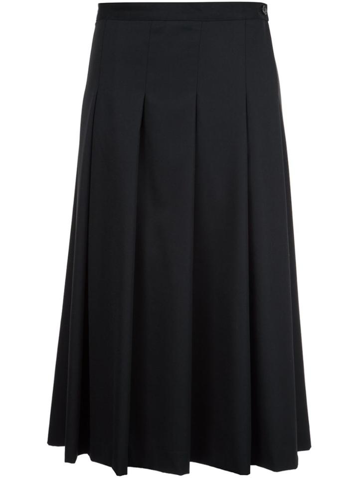 Y's Pleated Skirt - Black