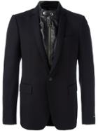 Les Hommes Layered Biker Effect Blazer