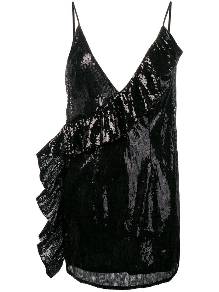 Laneus Sequin Embellished Dress - Black