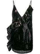 Laneus Sequin Embellished Dress - Black
