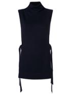 Victoria Beckham Roll Neck Top - Blue