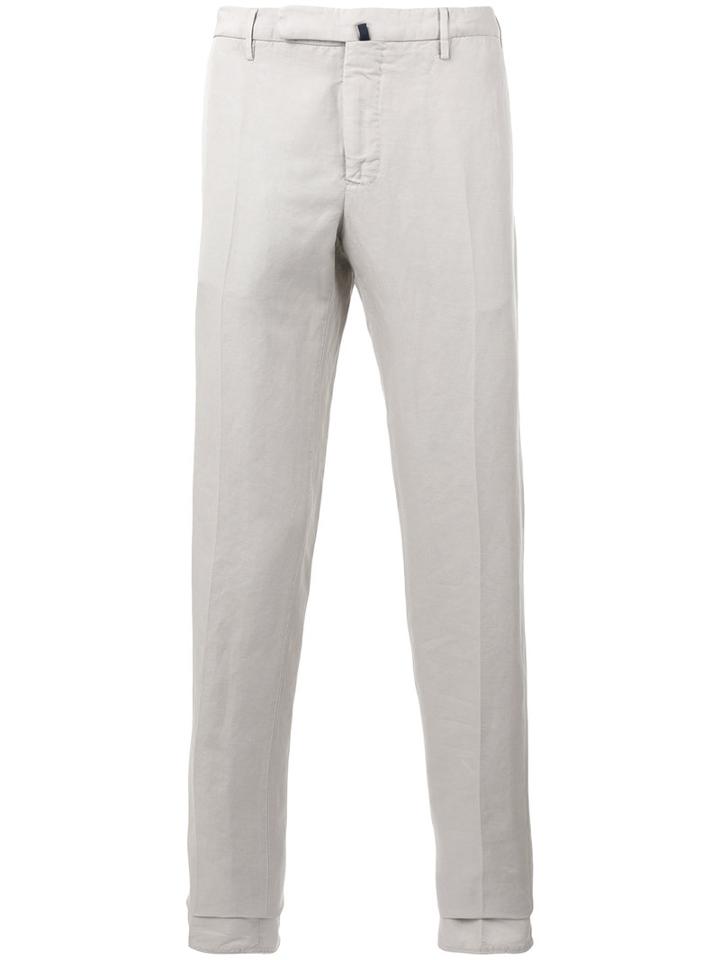 Incotex Plain Chinos, Men's, Size: 58, Nude/neutrals, Cotton/linen/flax