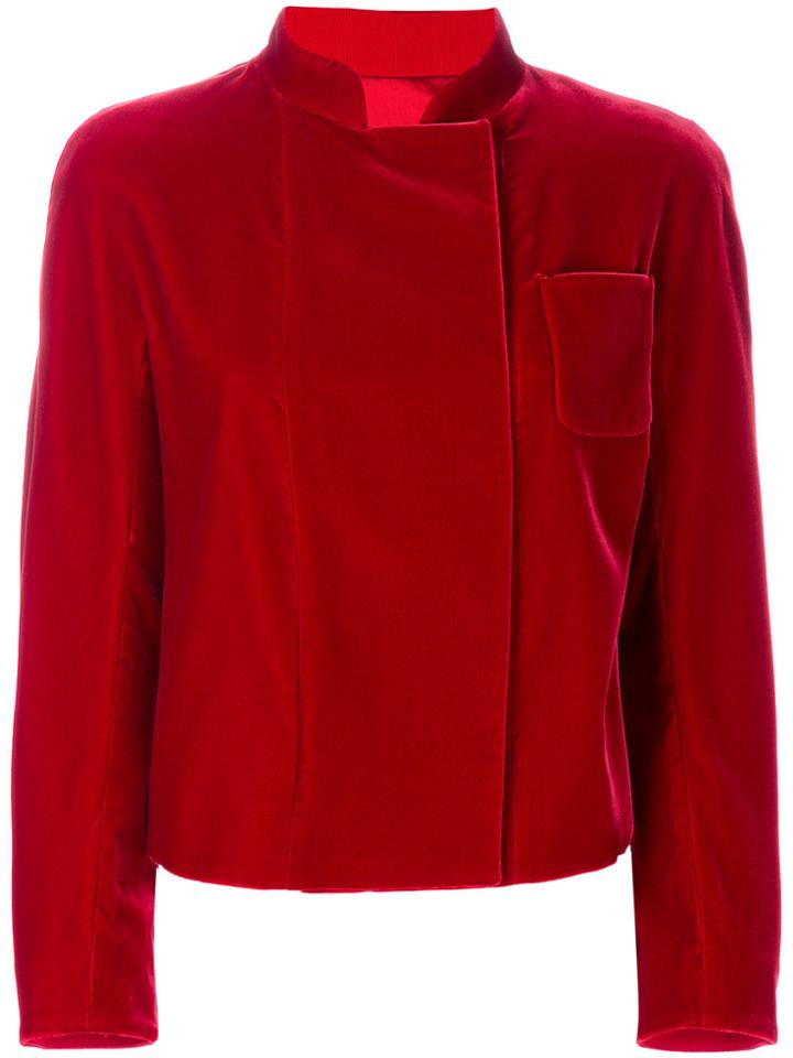 Giorgio Armani Velvet Blazer - Red