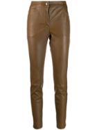 Brunello Cucinelli Low Rise Skinny Trousers - Brown