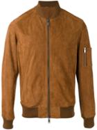Desa 1972 Classic Bomber Jacket, Men's, Size: 52, Brown, Suede