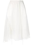 Renli Su High-waist Flared Skirt - White