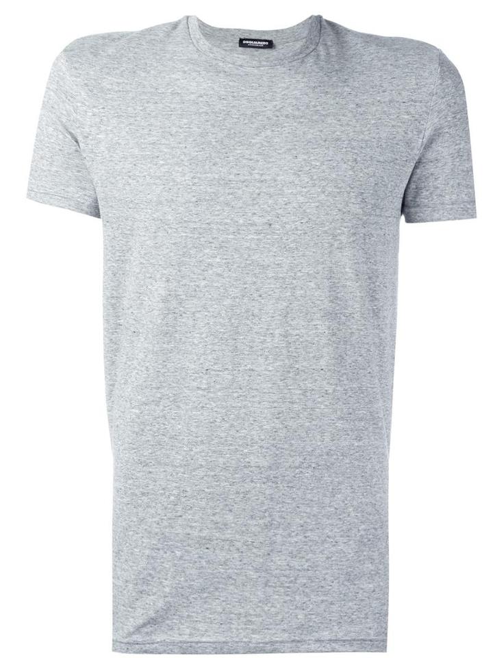 Dsquared2 Underwear Basic Slim T-shirt, Men's, Size: Small, Grey, Cotton/spandex/elastane